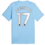 Günstige Fußballtrikots Manchester City 2023-24 K. De Bruyne 17 Kinder Heimtrikot Kurzarm